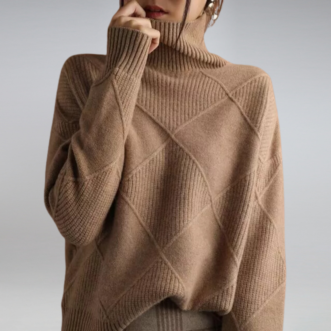 Evie | Relaxed Turtleneck Knit Jumper
