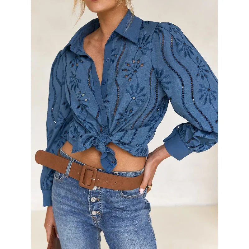 Charlotte | Broderie Anglaise Button Down Blouse