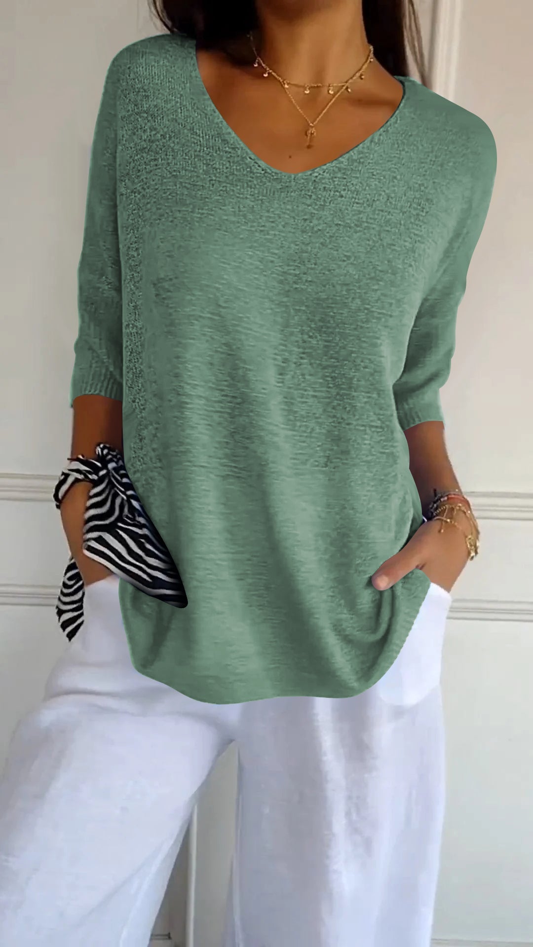 Olivia | V Neck Everyday Blouse