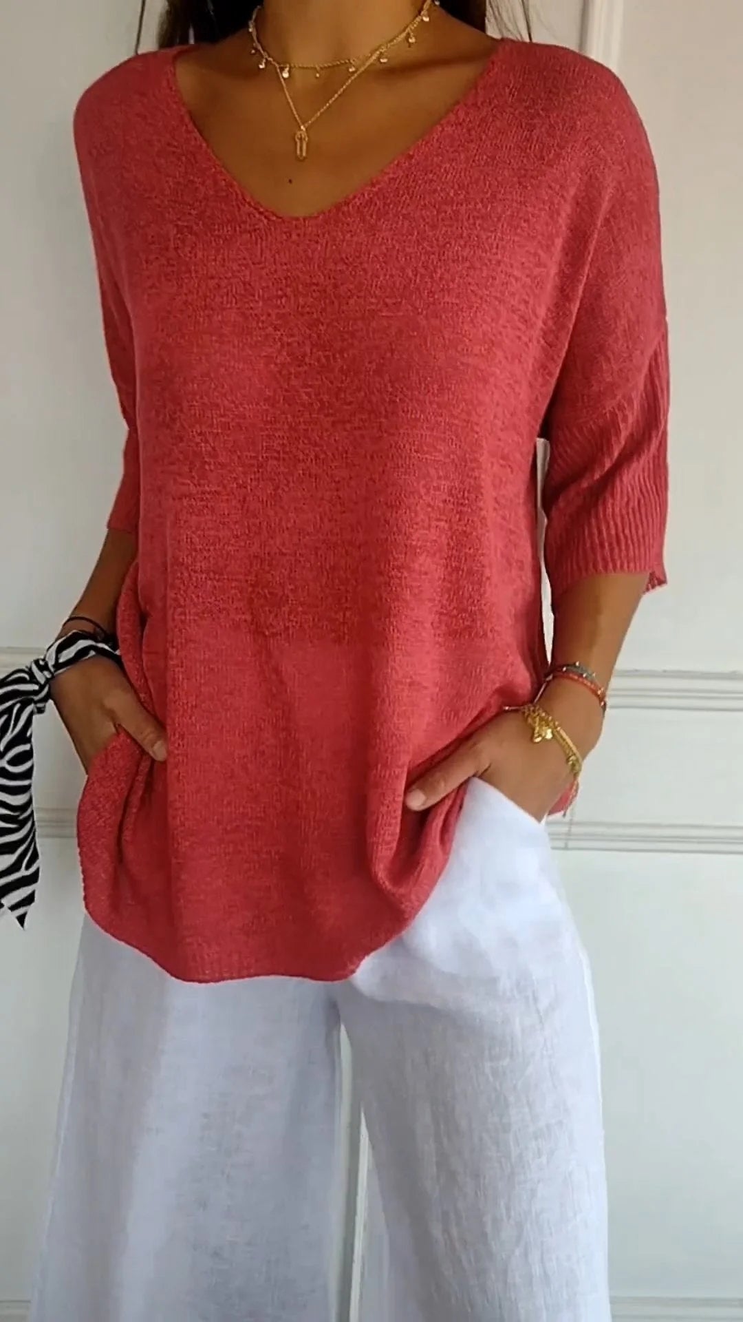 Olivia | V Neck Everyday Blouse