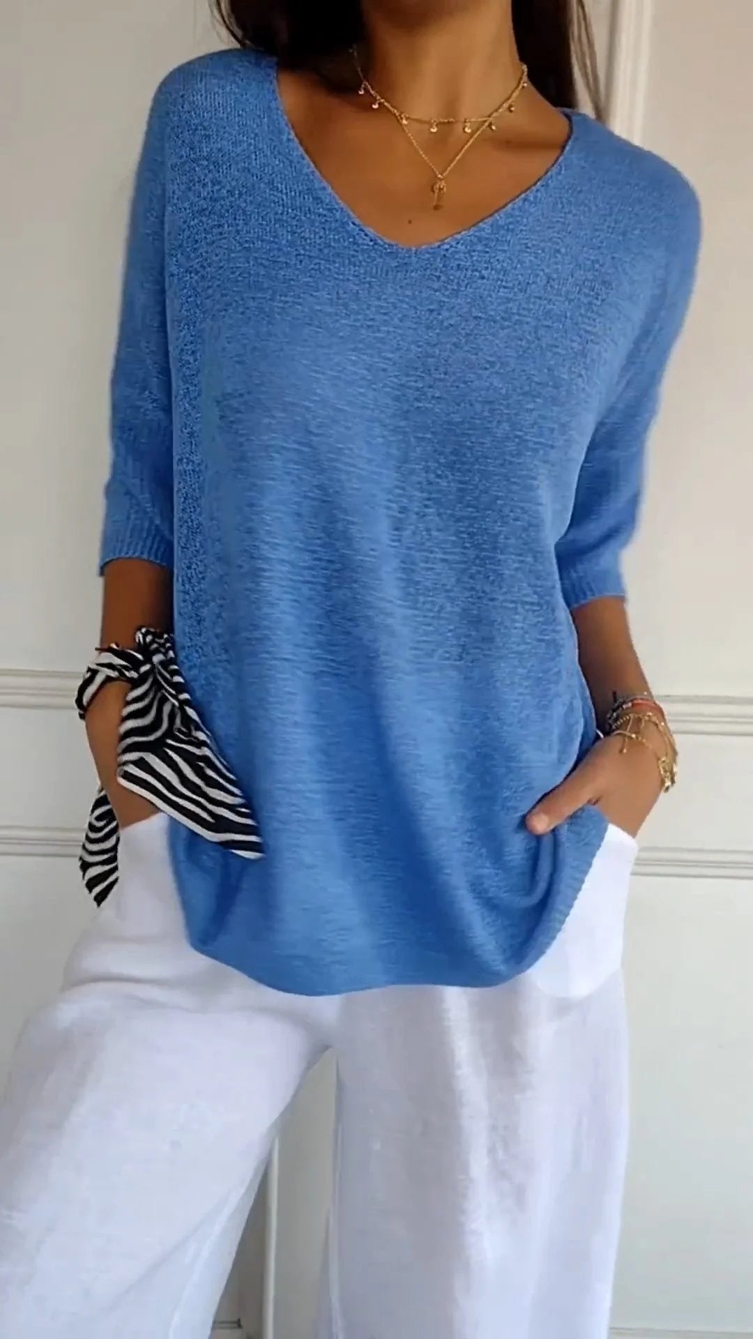 Olivia | V Neck Everyday Blouse