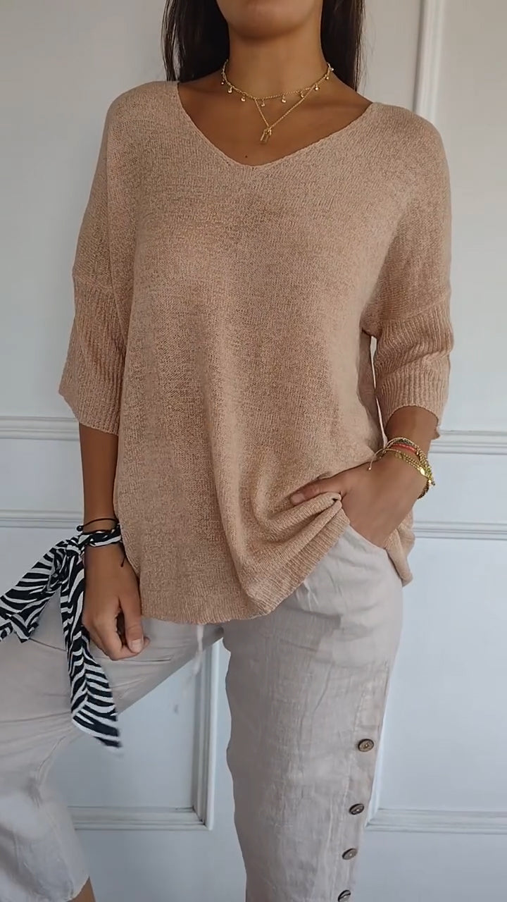 Olivia | V Neck Everyday Blouse