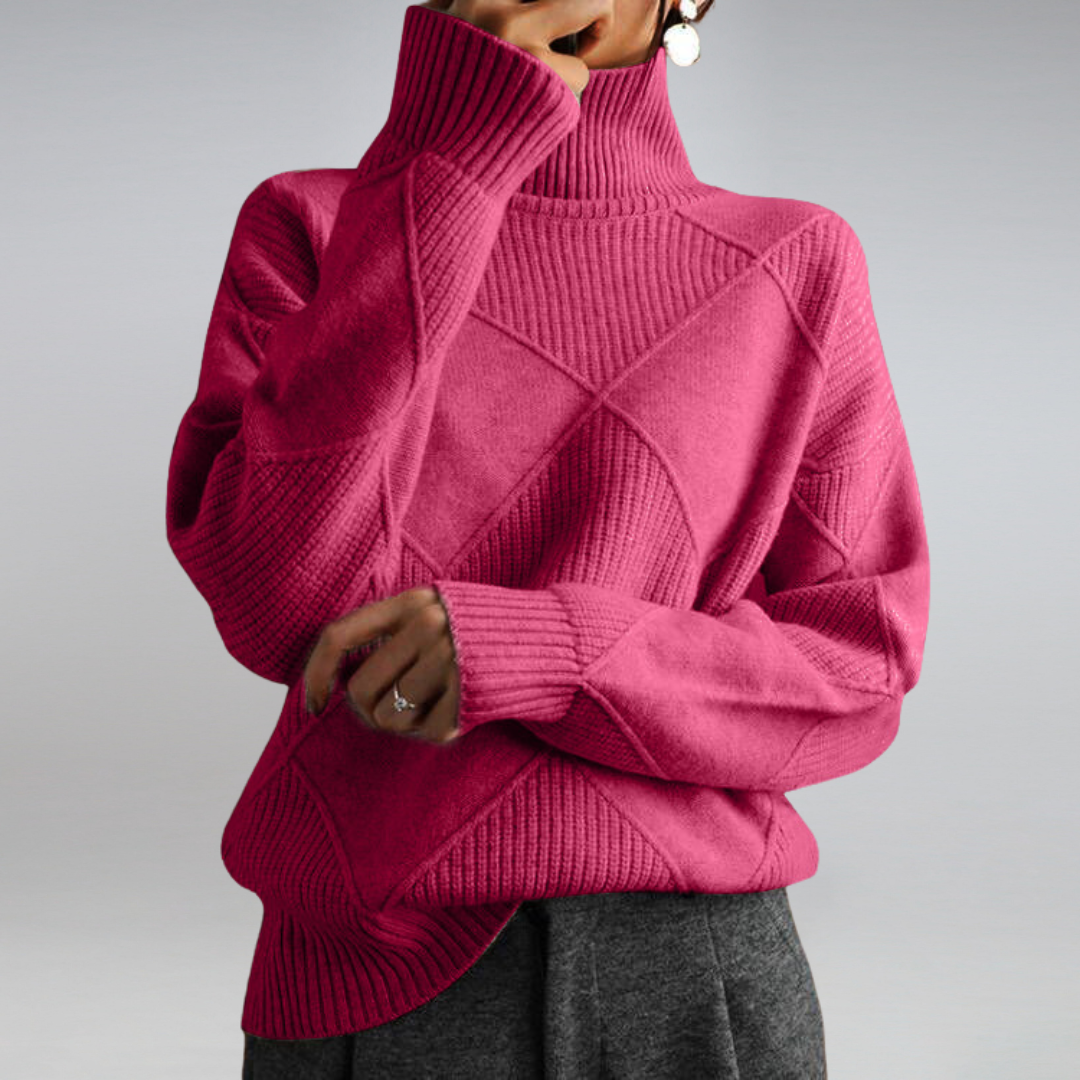 Evie | Relaxed Turtleneck Knit Jumper
