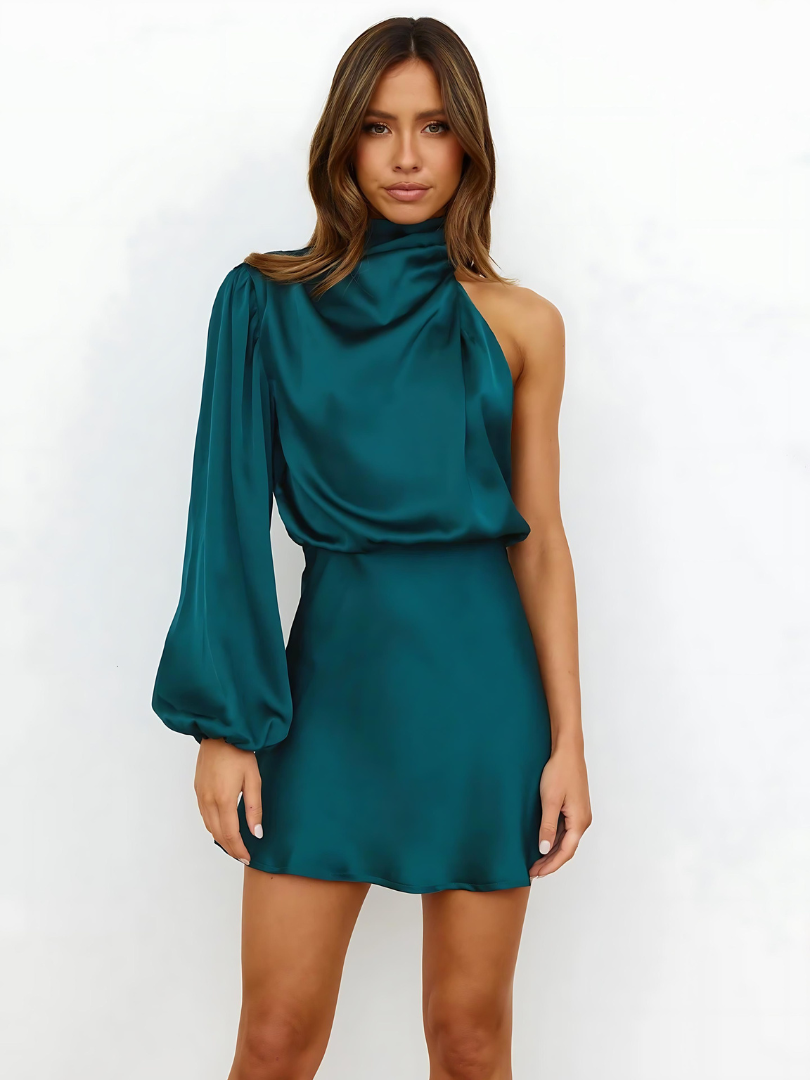 Millie | One Shoulder Satin Evening Gown