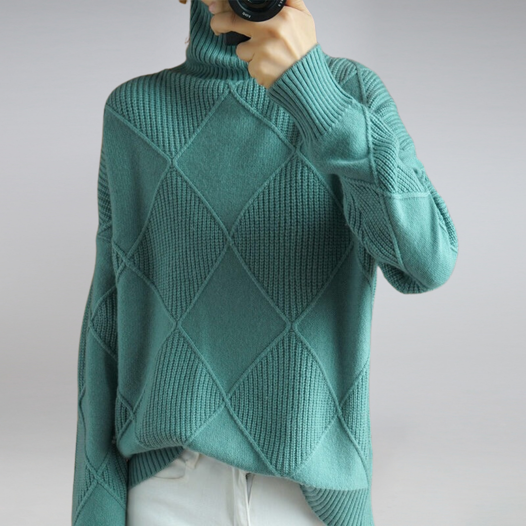 Evie | Relaxed Turtleneck Knit Jumper