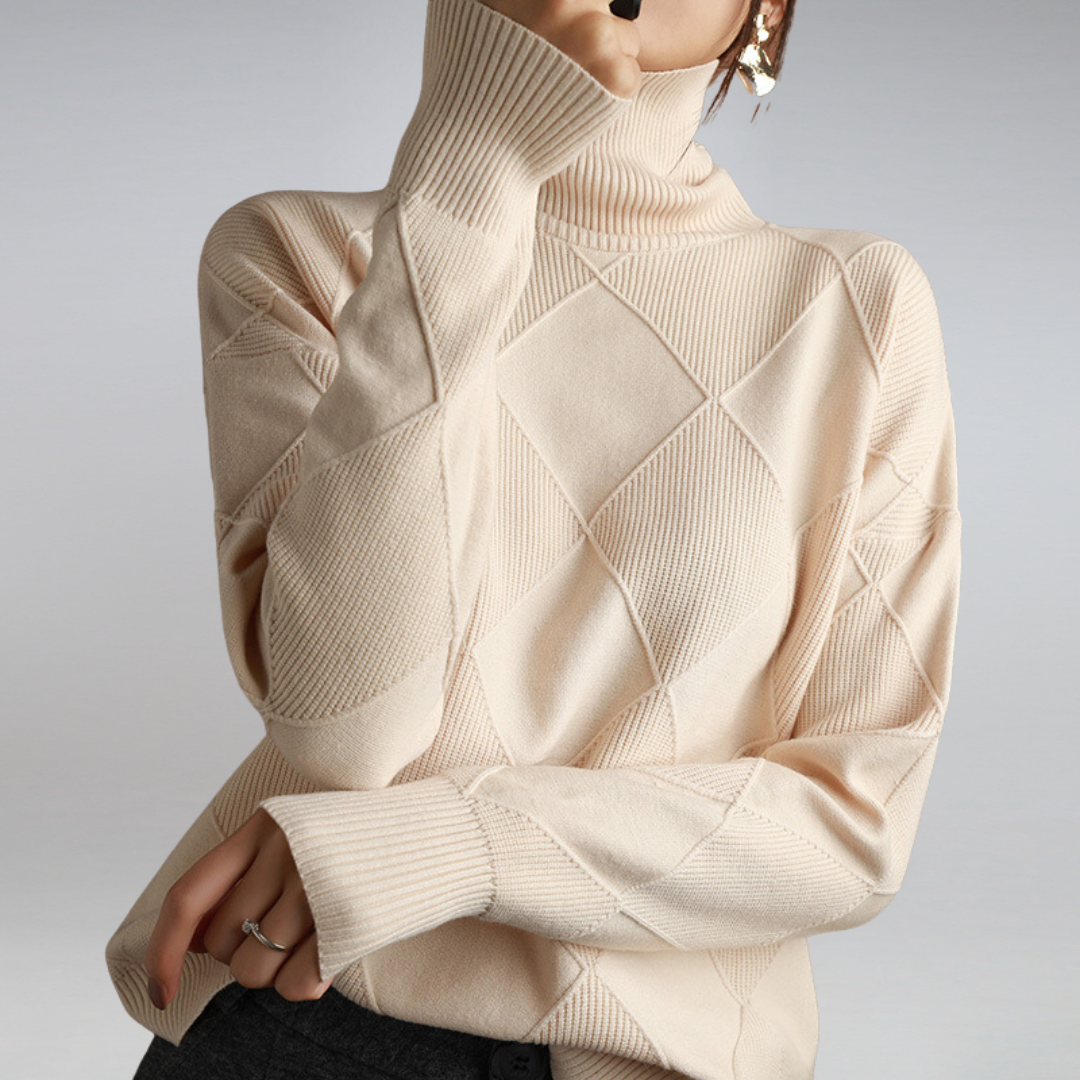 Evie | Relaxed Turtleneck Knit Jumper
