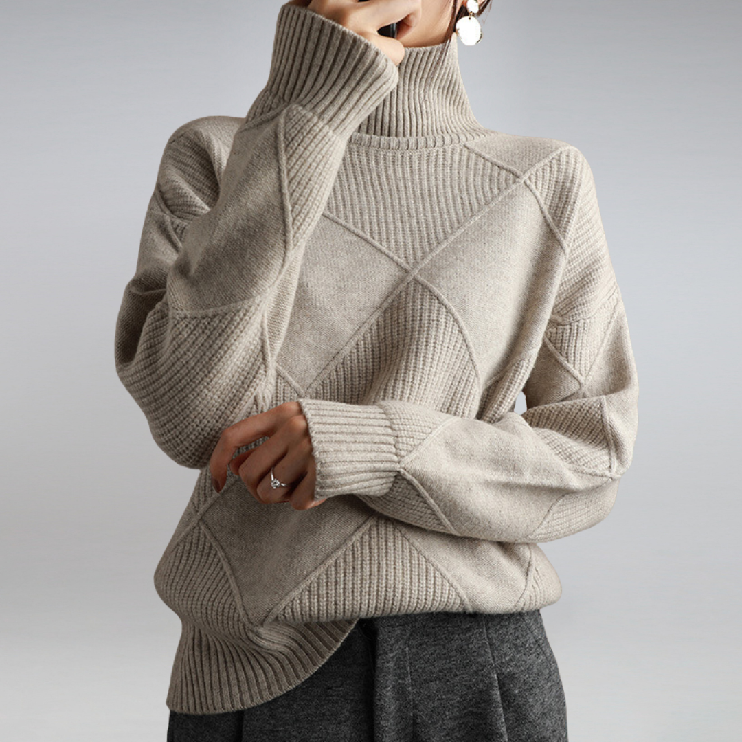 Evie | Relaxed Turtleneck Knit Jumper