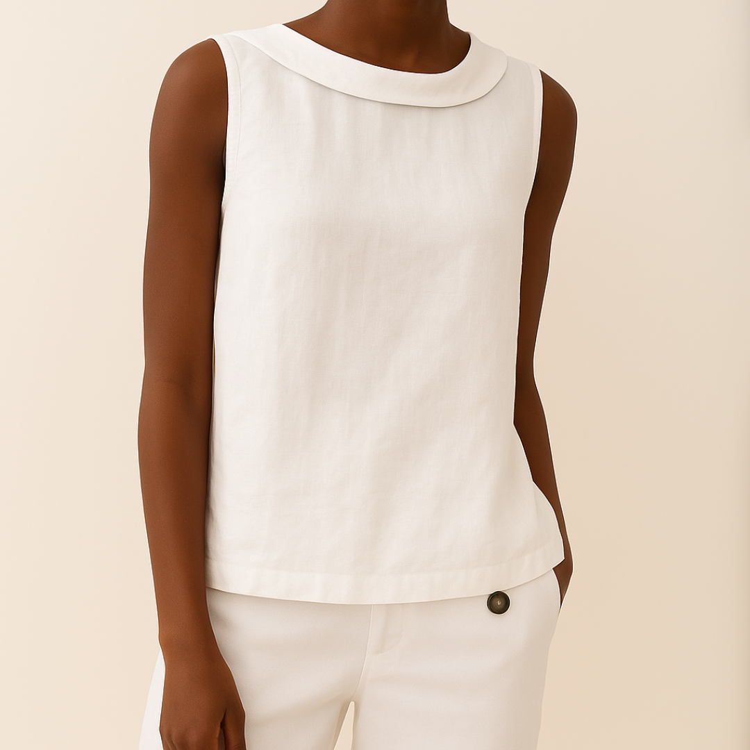 Charlotte | Sleeveless Collared Blouse
