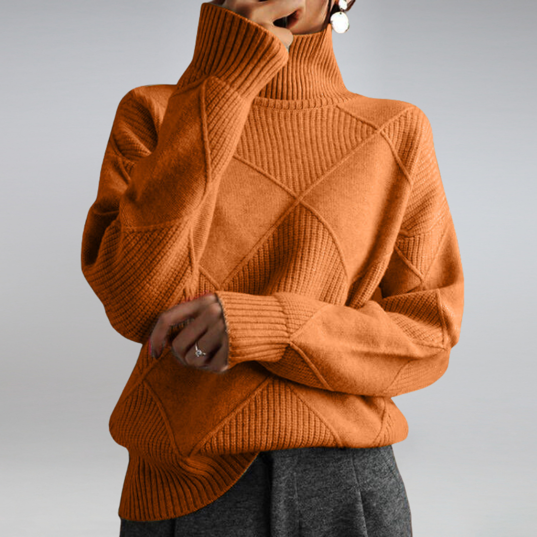 Evie | Relaxed Turtleneck Knit Jumper