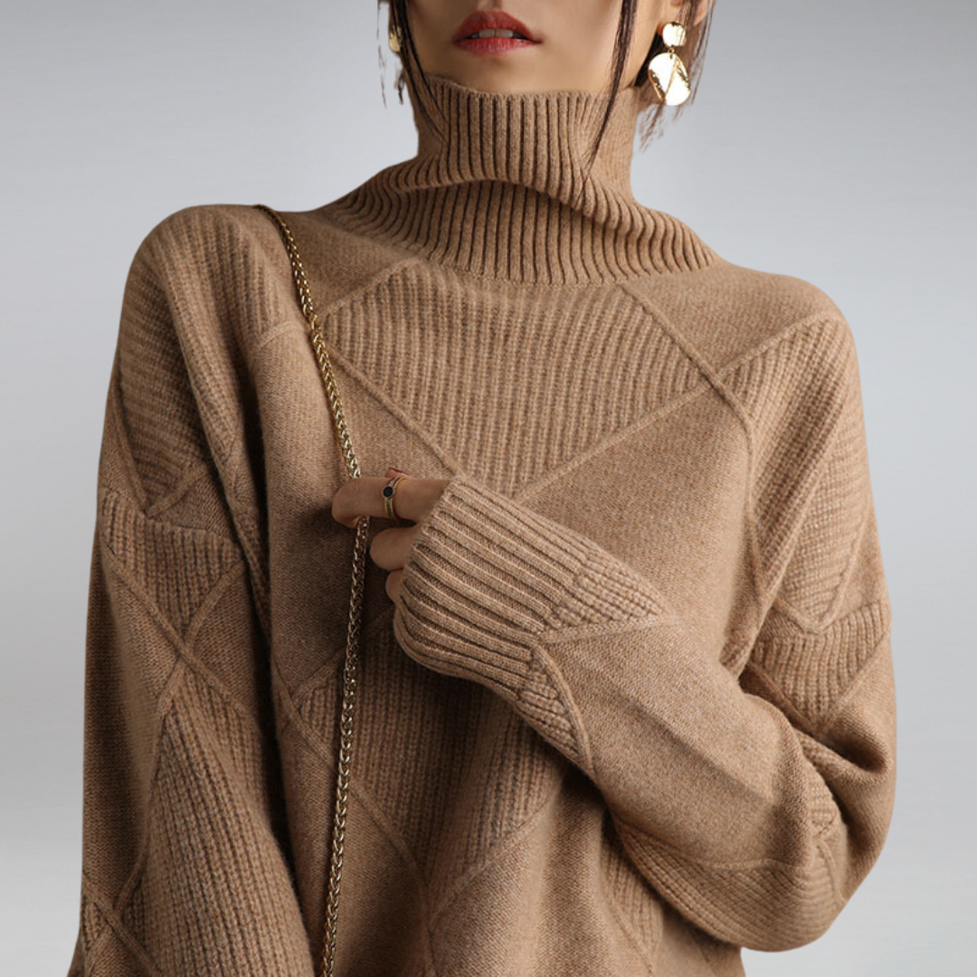 Evie | Relaxed Turtleneck Knit Jumper