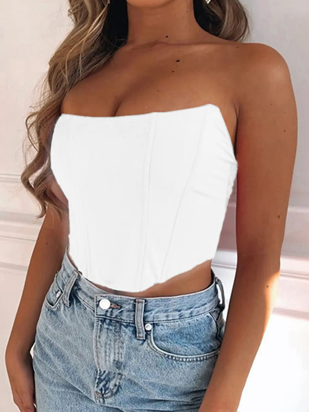 Zara | Strapless Cropped Tube Top