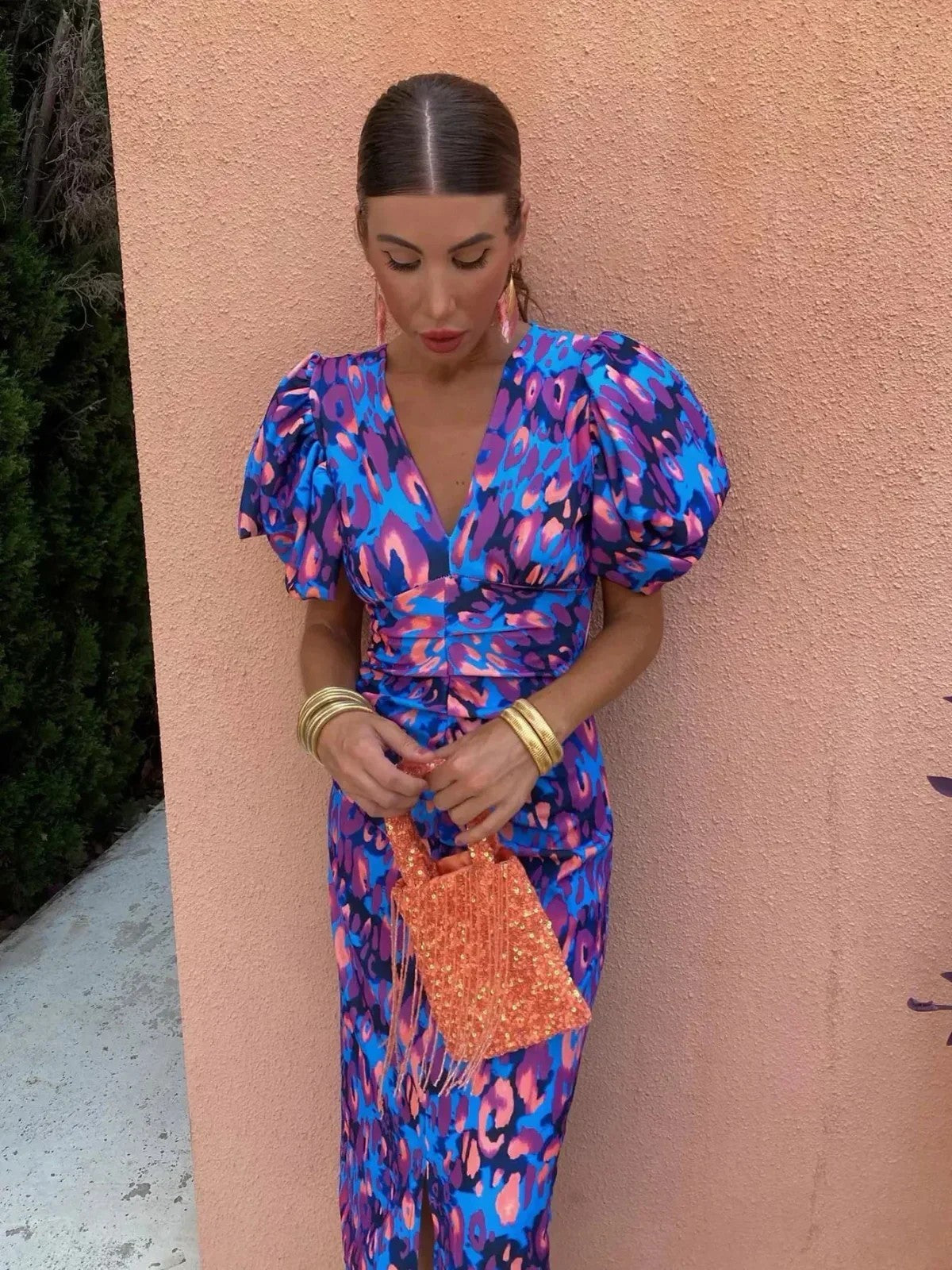 Sophie | Flowing V Neck Maxi Dress