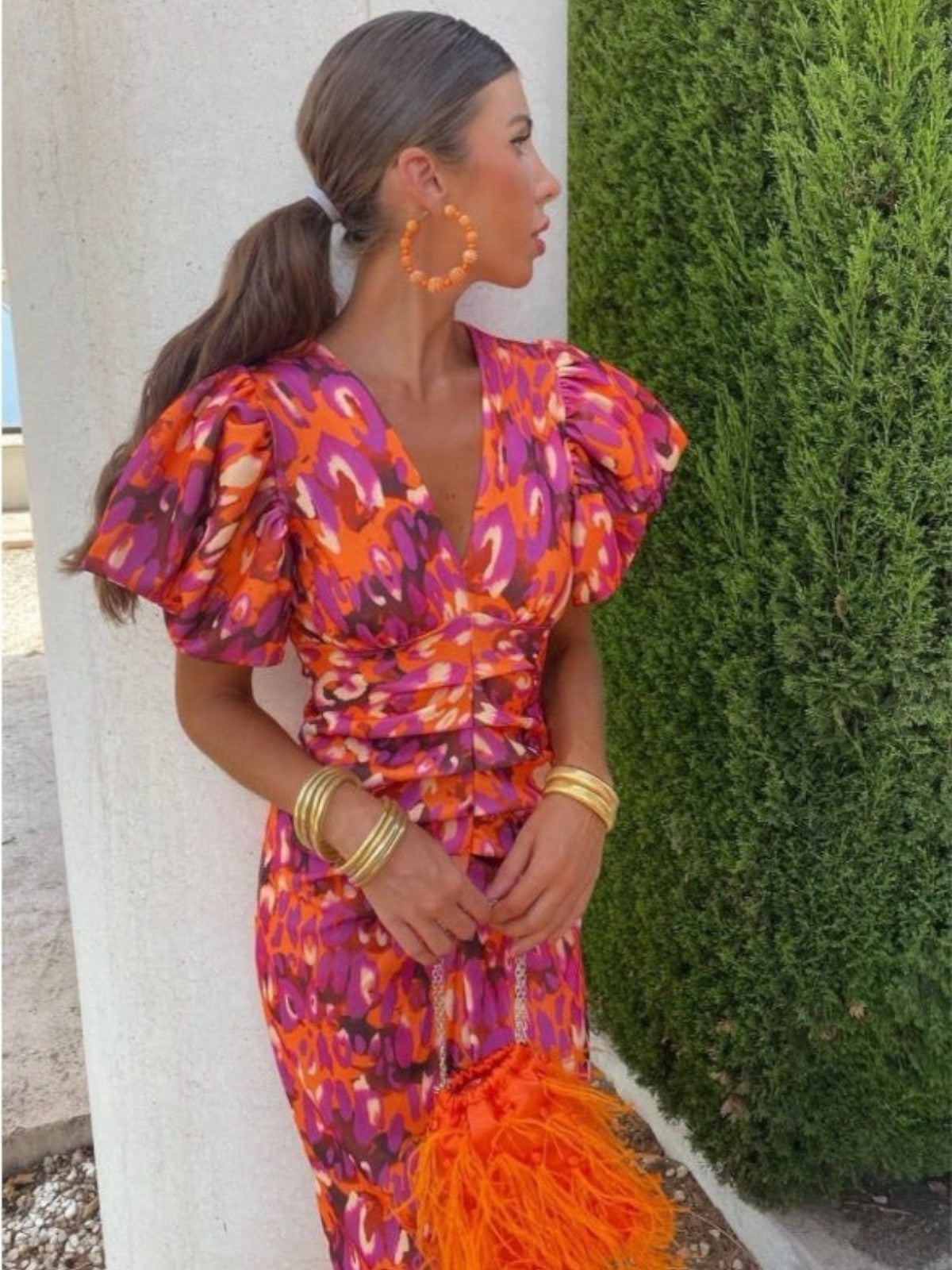 Sophie | Flowing V Neck Maxi Dress