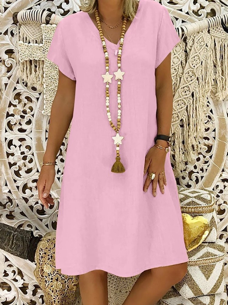 Holly | Short Sleeve A Line Mini Dress