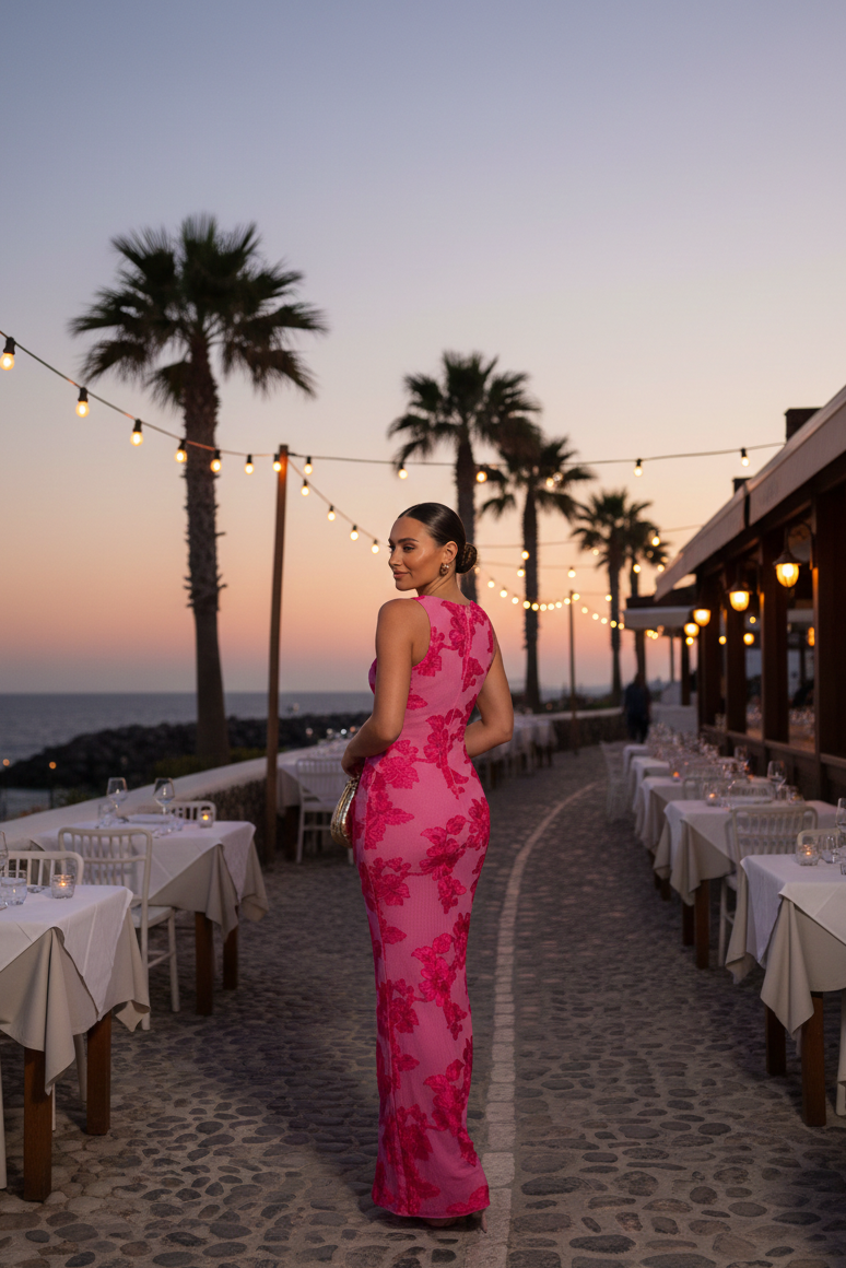 Aurora | Floral Embroidered Mesh Maxi Dress