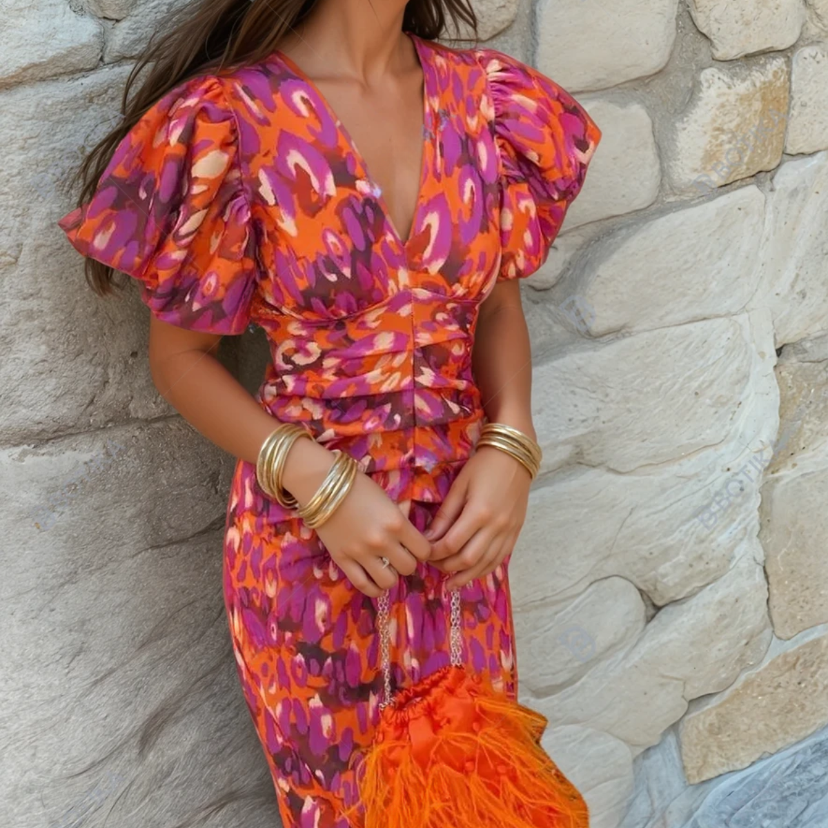 Sophie | Printed Fiesta Midi Dress