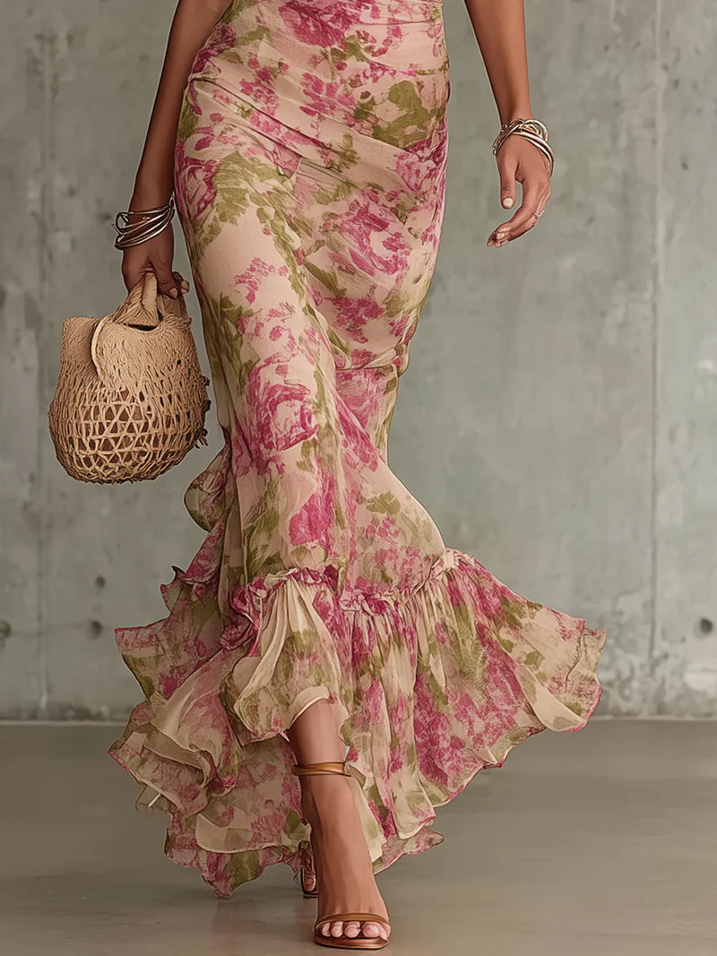 Rosie | Floral Puff Sleeve Maxi Dress