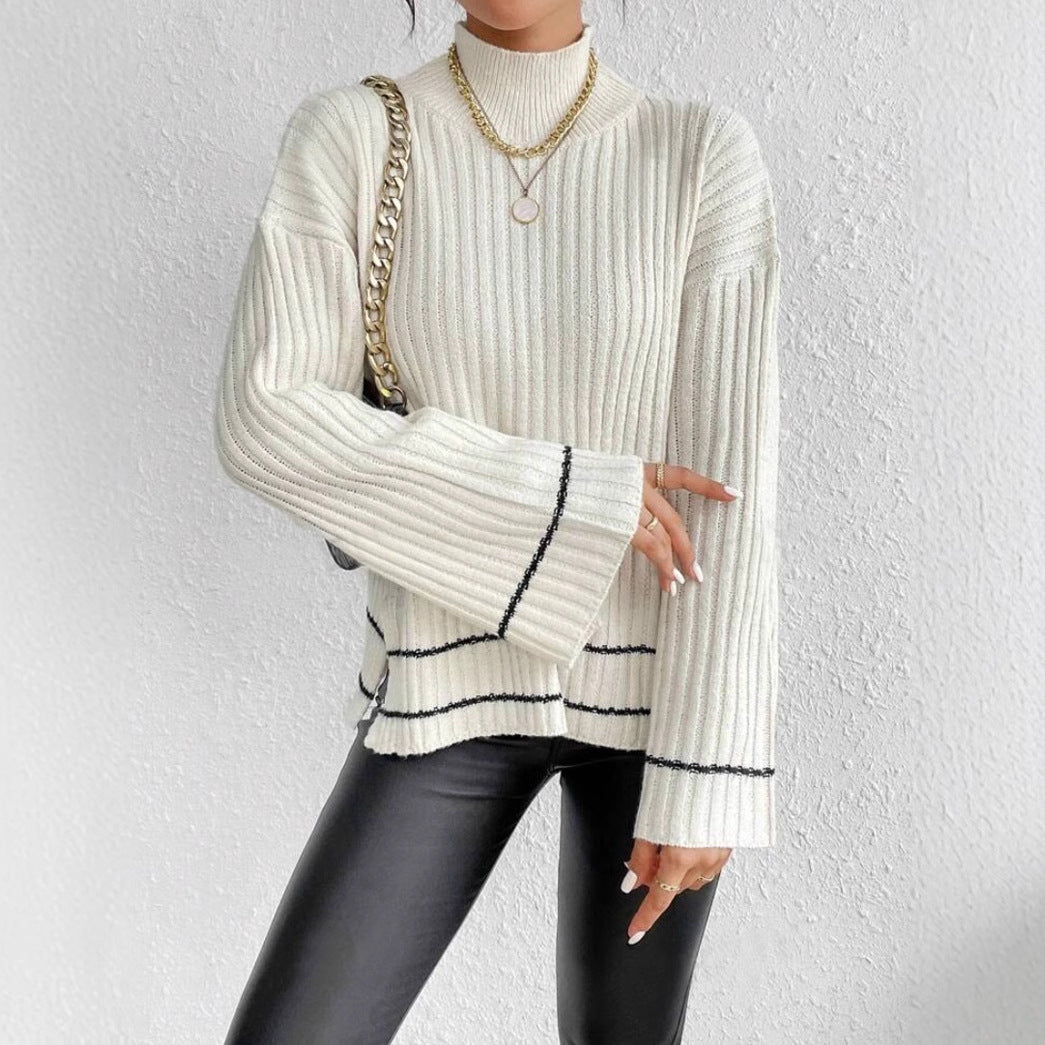 Imogen | Ribbed Knit Jumper with Flare Sleeves