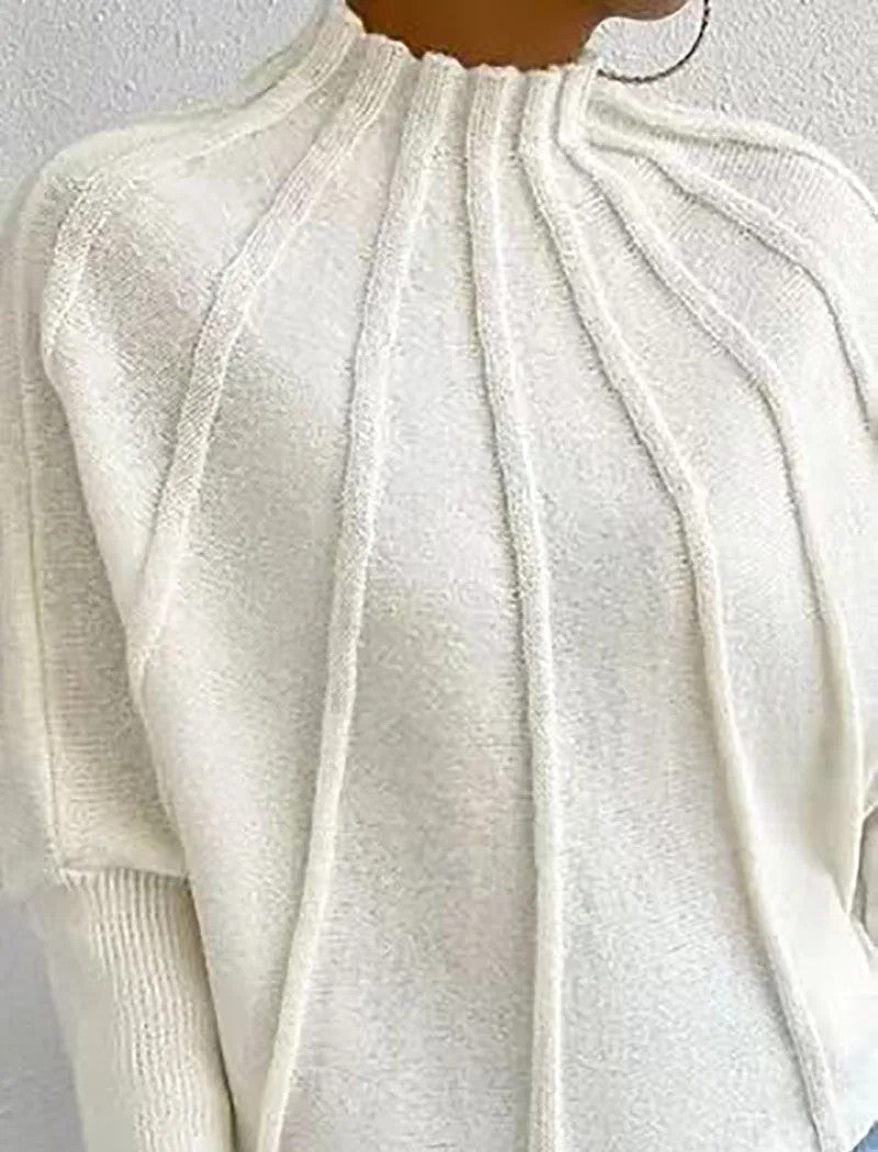 Holly | Sunburst Knit Mock Neck Jumper