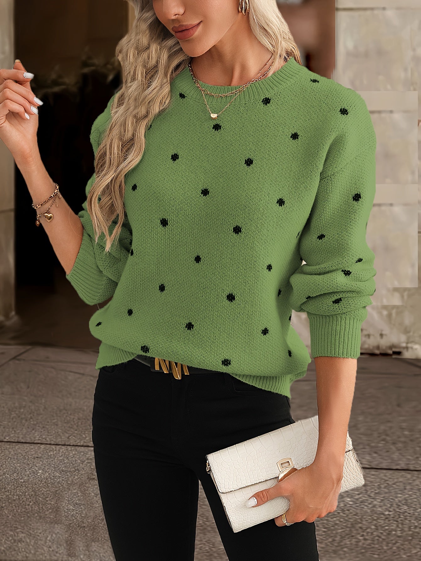 Charlotte | Polka Dot Knit Jumper