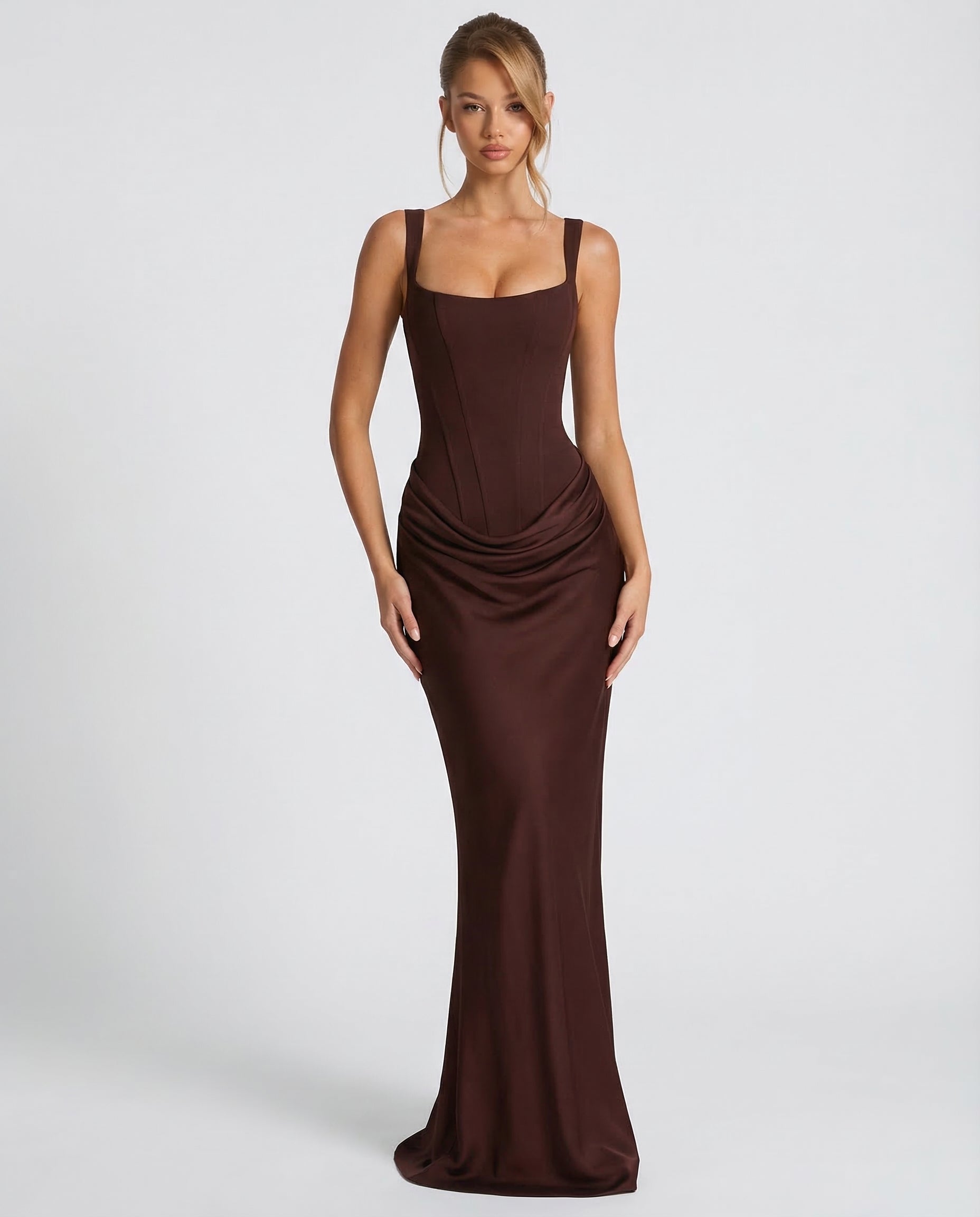Elise | Hourglass Maxi Dress – Women's Wedding Guest Gown
