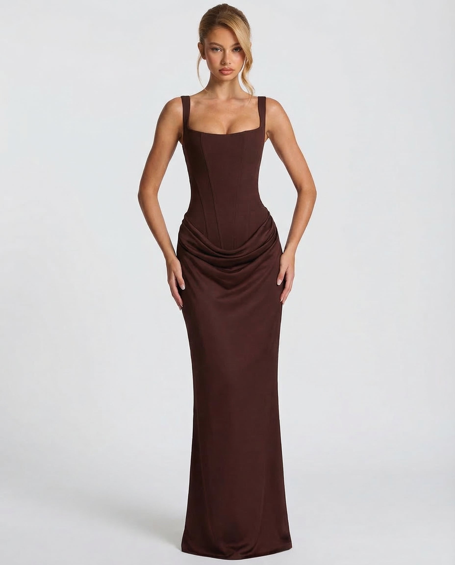 Elise | Hourglass Maxi Dress – Women's Wedding Guest Gown