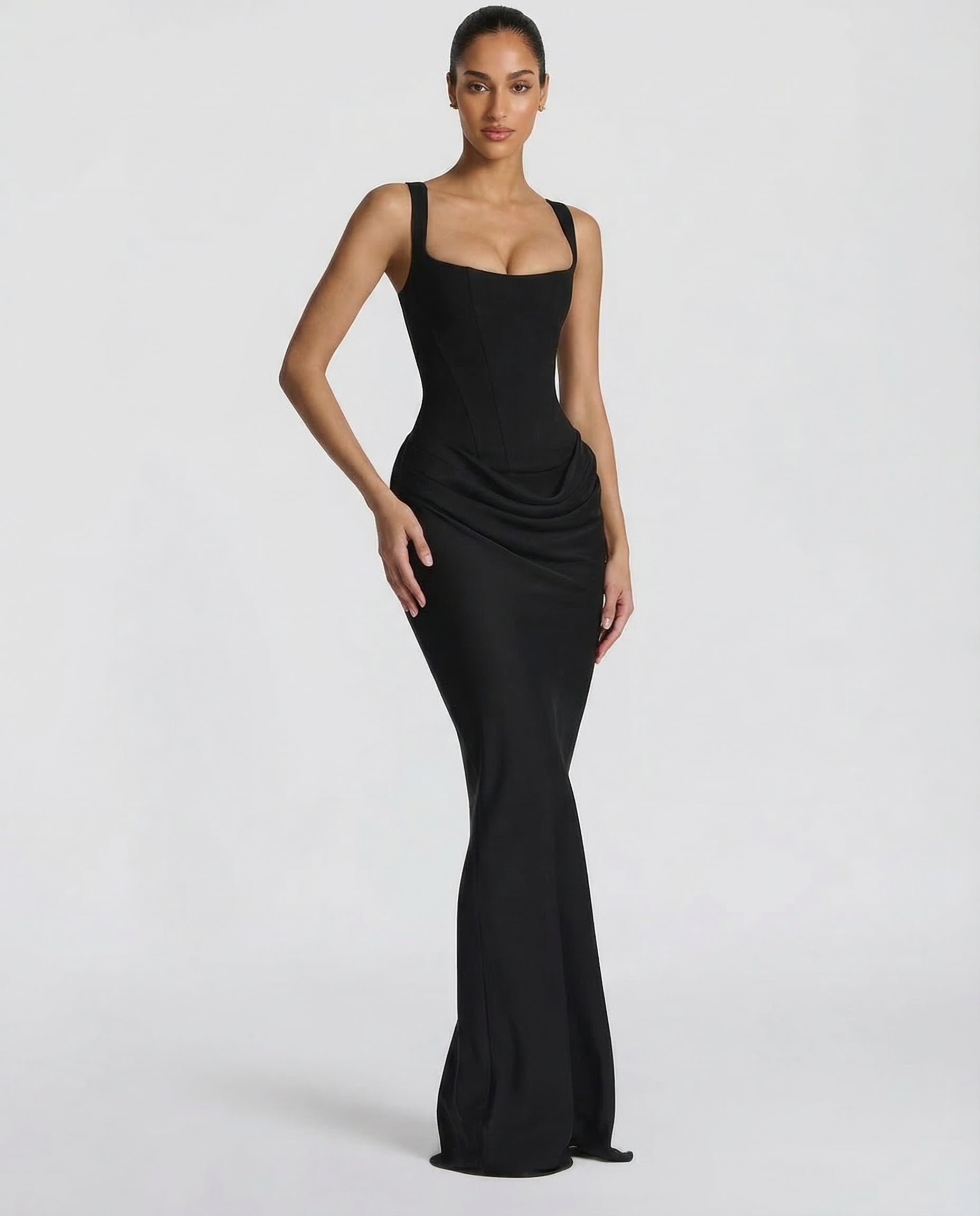 Elise | Hourglass Maxi Dress – Women's Wedding Guest Gown