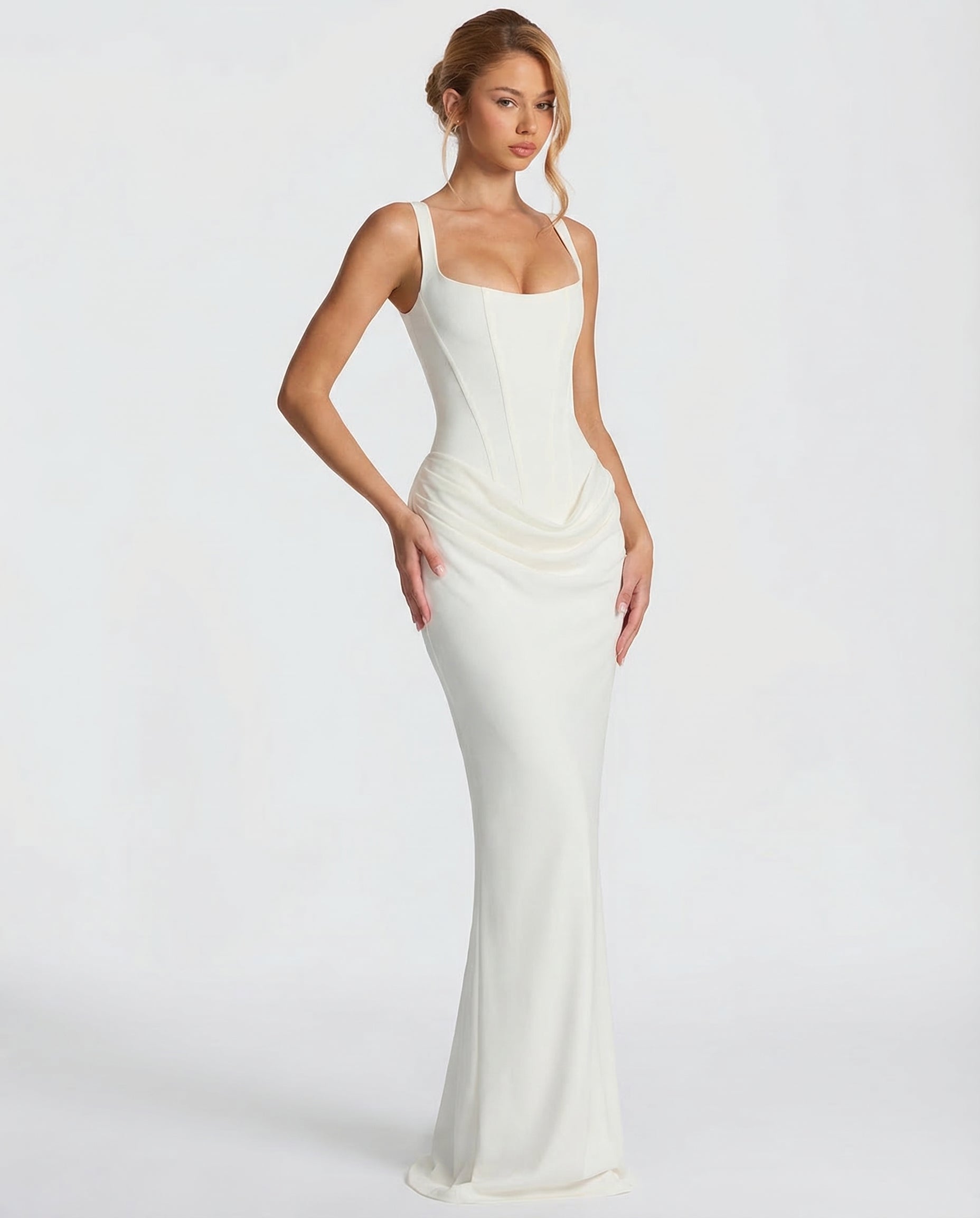 Elise | Hourglass Maxi Dress – Women's Wedding Guest Gown