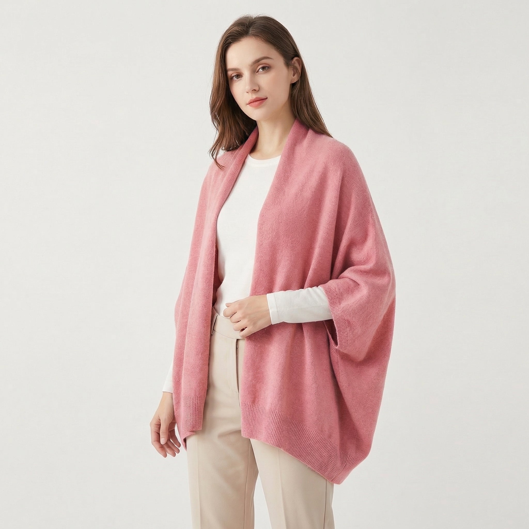 Poppy | Cashmere Blend Knit Shawl Cardigan