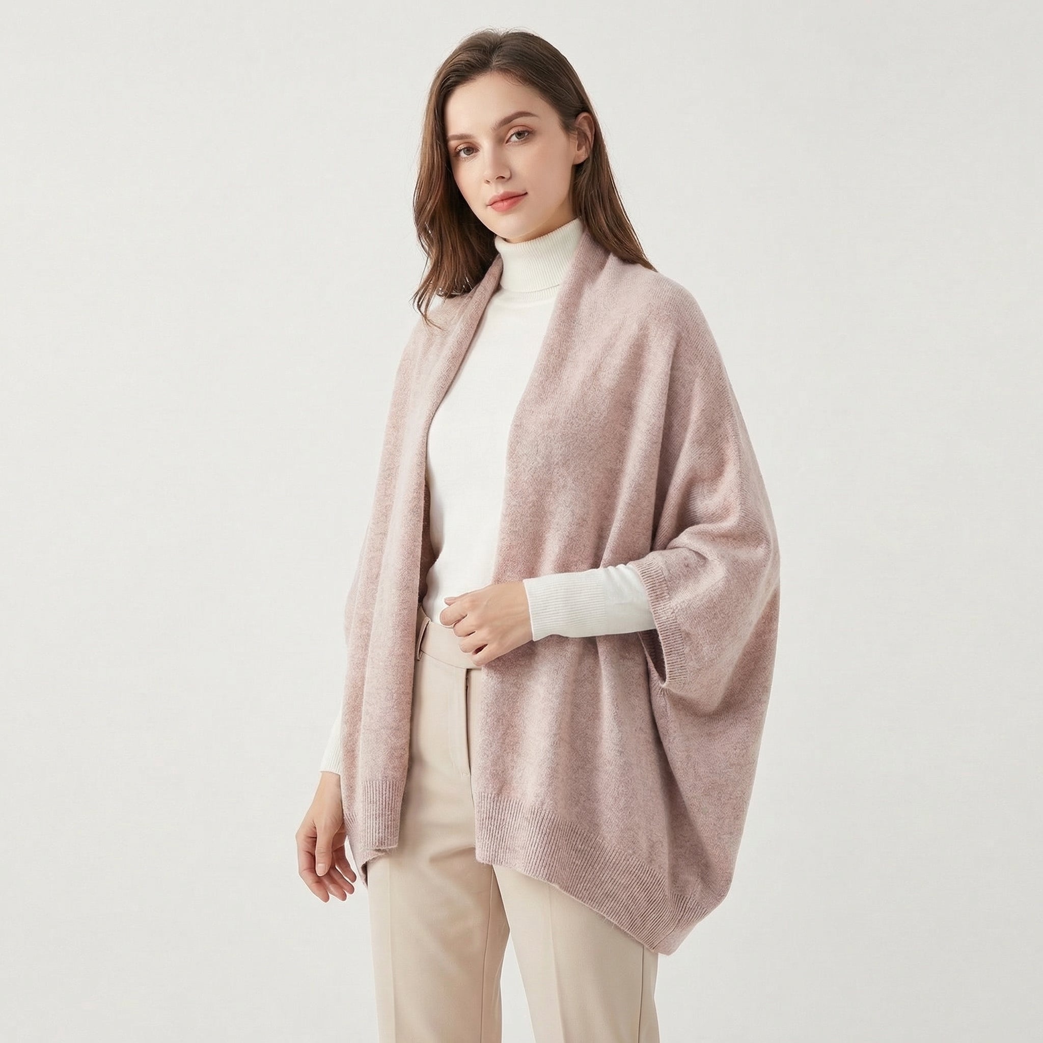 Poppy | Cashmere Blend Knit Shawl Cardigan