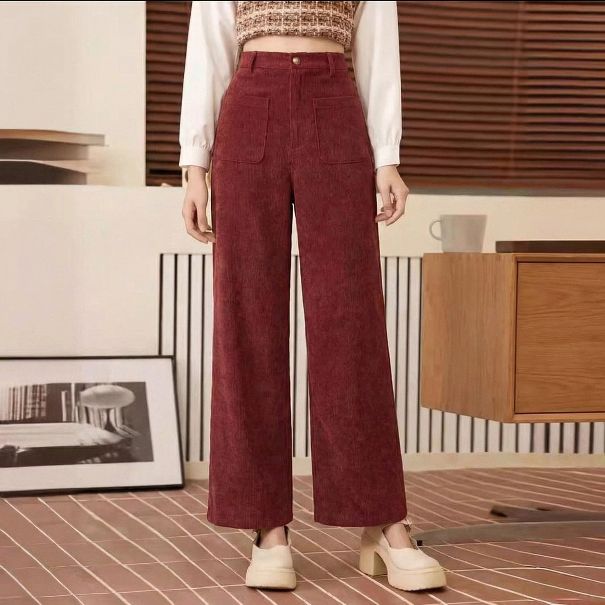 Rosie | High Waist Wide Leg Trousers