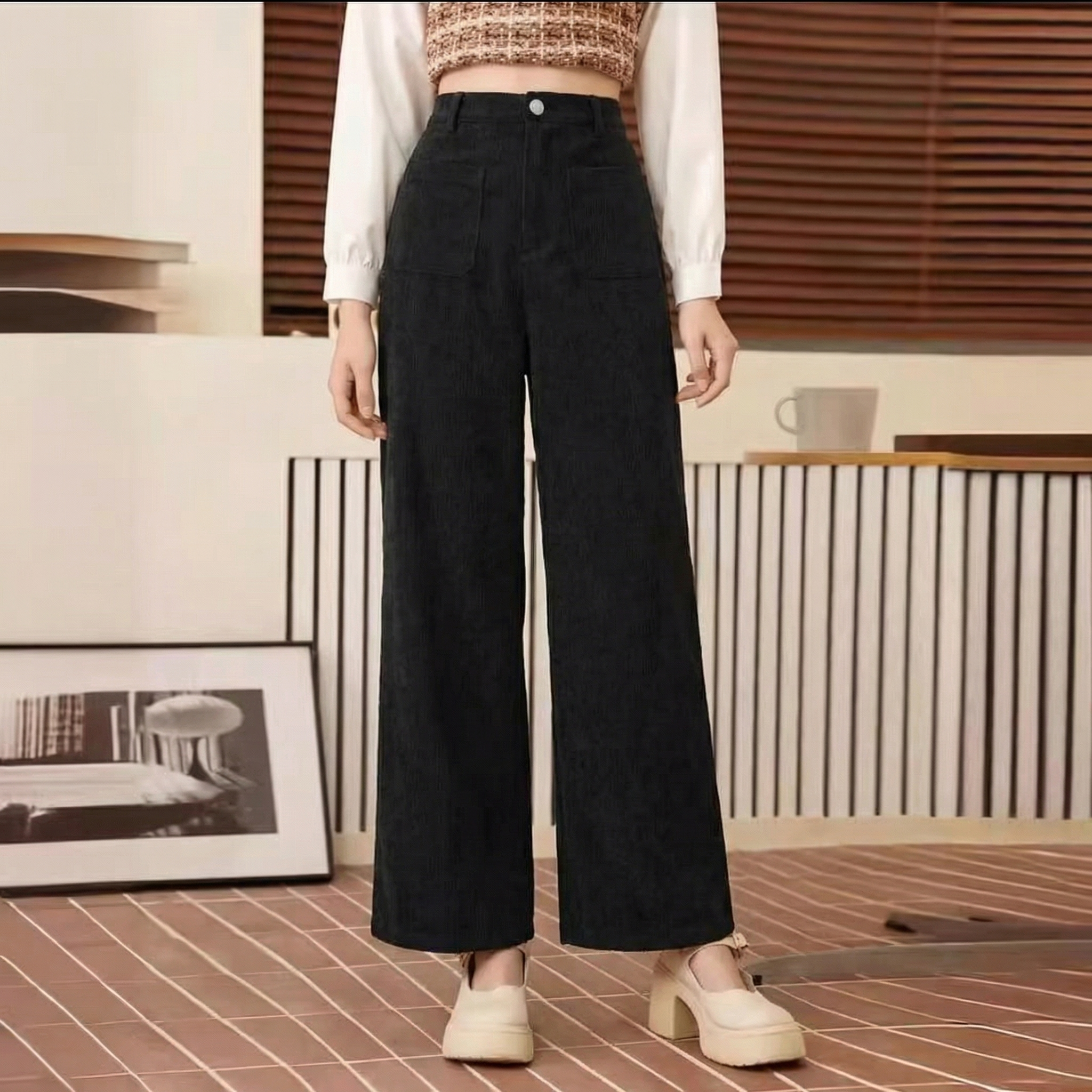 Rosie | High Waist Wide Leg Trousers