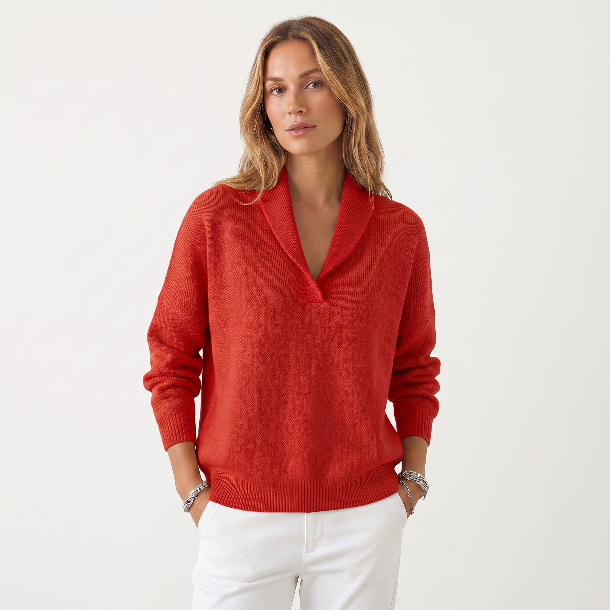 Georgia | Soft V Neck Knit Jumper