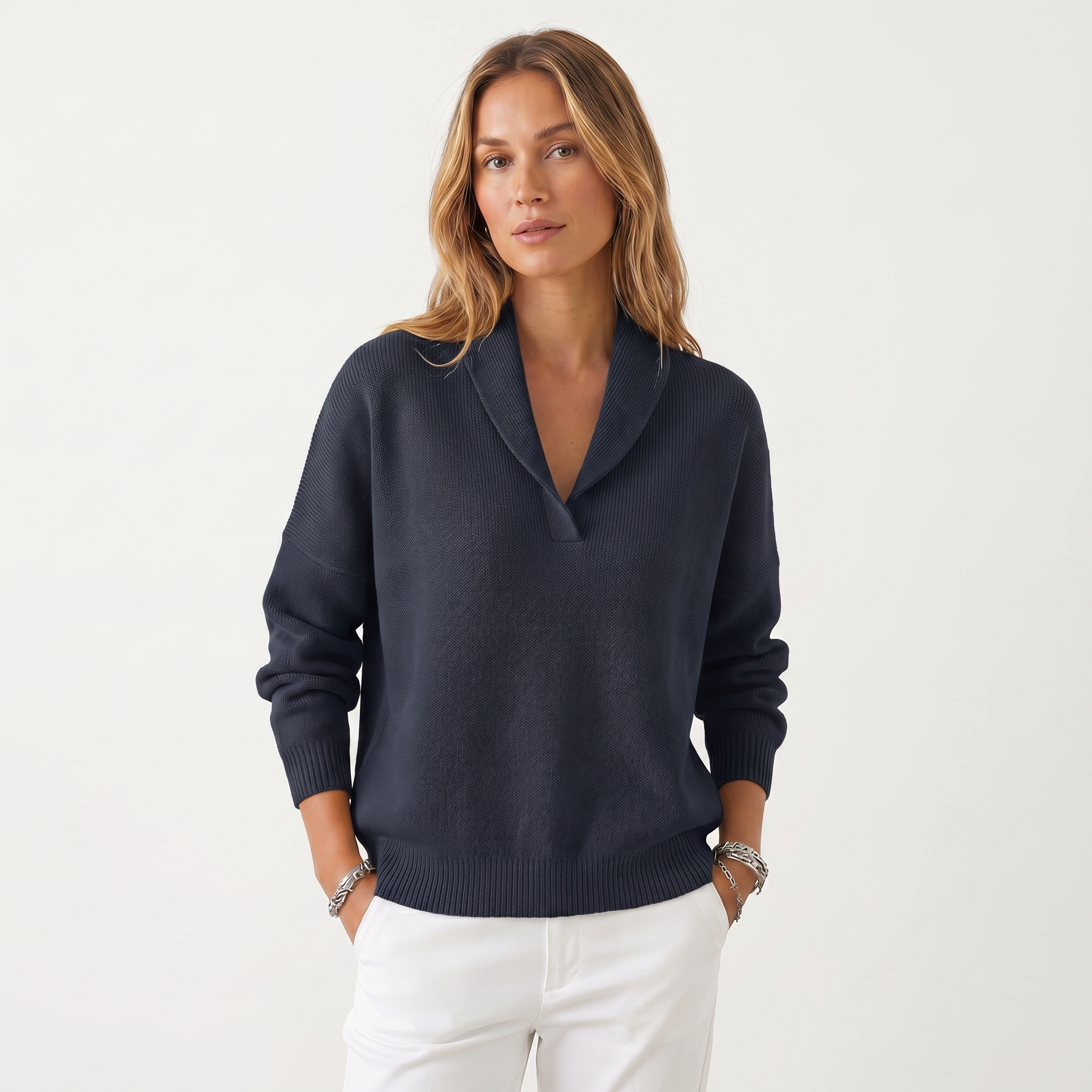 Georgia | Soft V Neck Knit Jumper