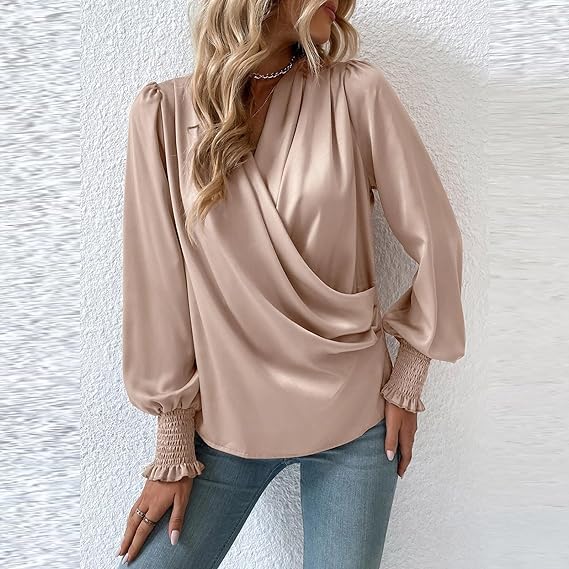 Charlotte | Ruched Long Sleeve Blouse