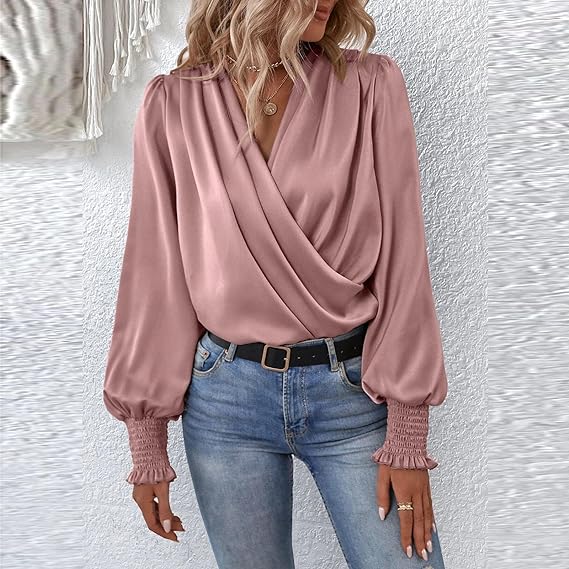 Charlotte | Ruched Long Sleeve Blouse