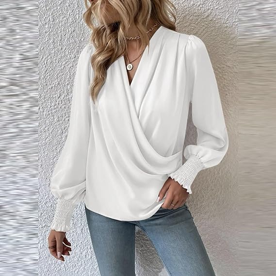 Charlotte | Ruched Long Sleeve Blouse