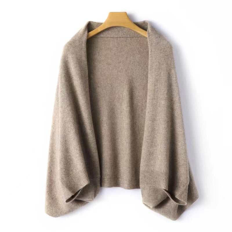 Poppy | Cashmere Blend Knit Shawl Cardigan