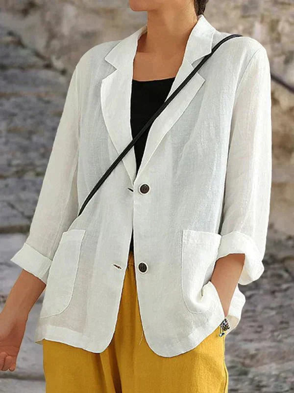 Elsie | Lightweight Linen Blend Blazer