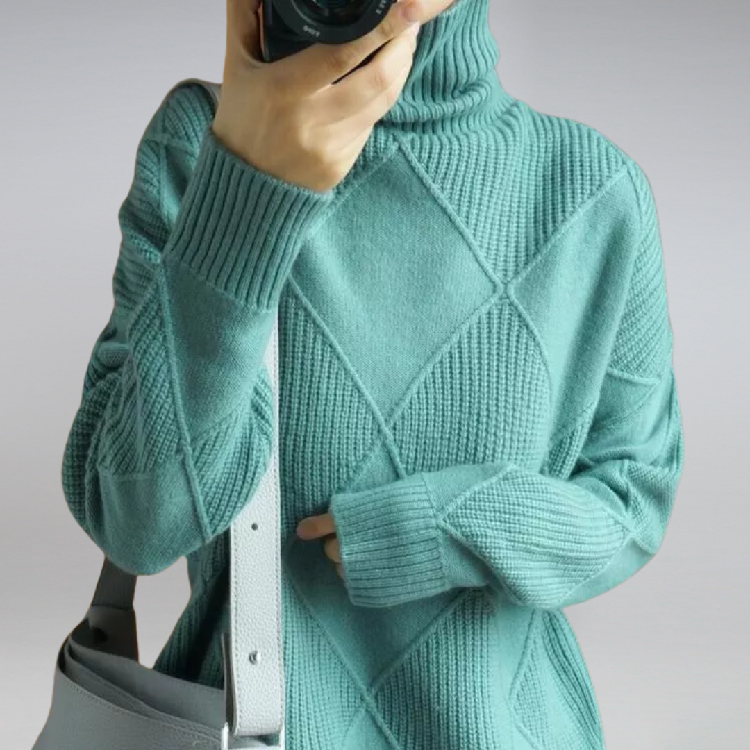 Evie | Relaxed Turtleneck Knit Jumper