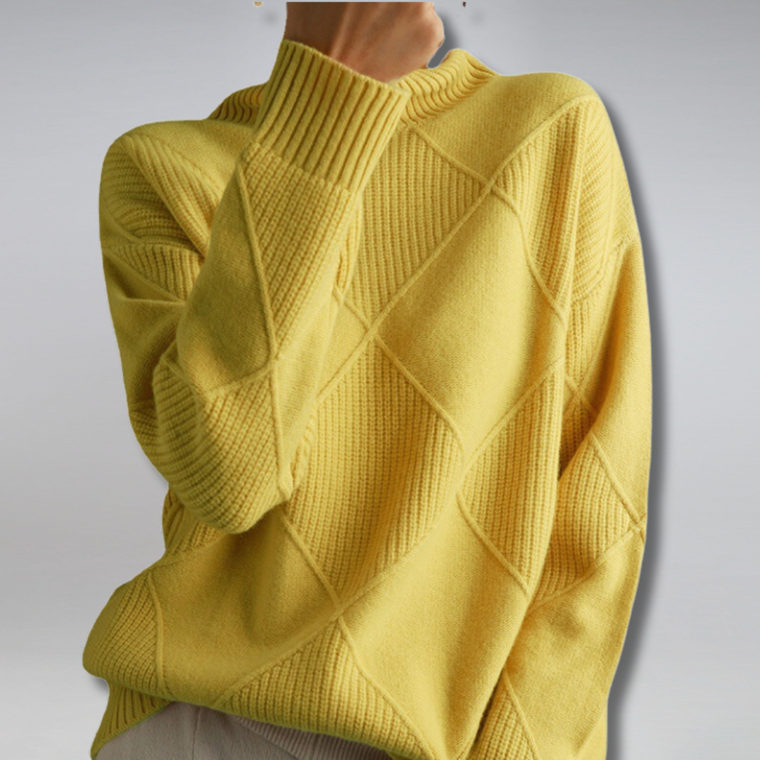 Evie | Relaxed Turtleneck Knit Jumper