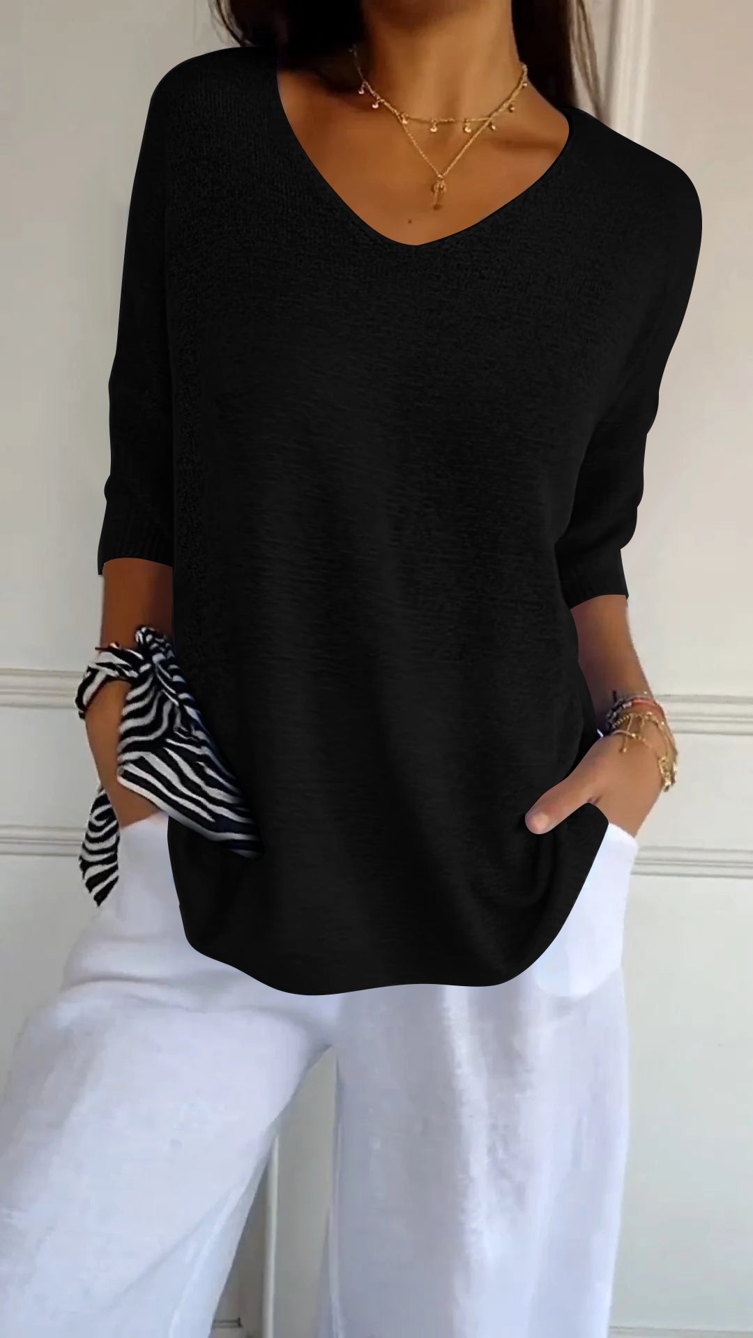 Olivia | V Neck Everyday Blouse