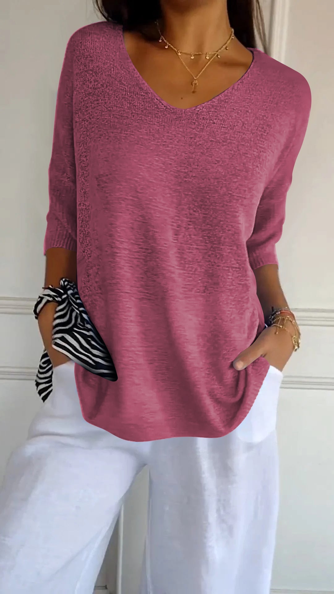 Olivia | V Neck Everyday Blouse