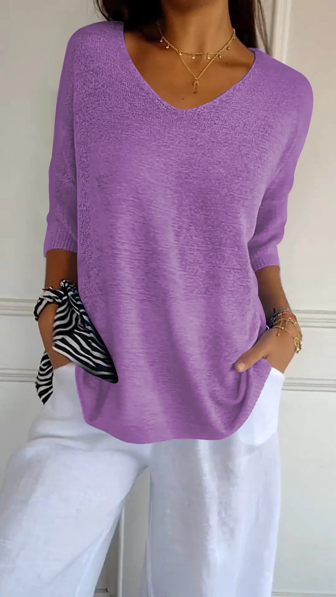 Olivia | V Neck Everyday Blouse