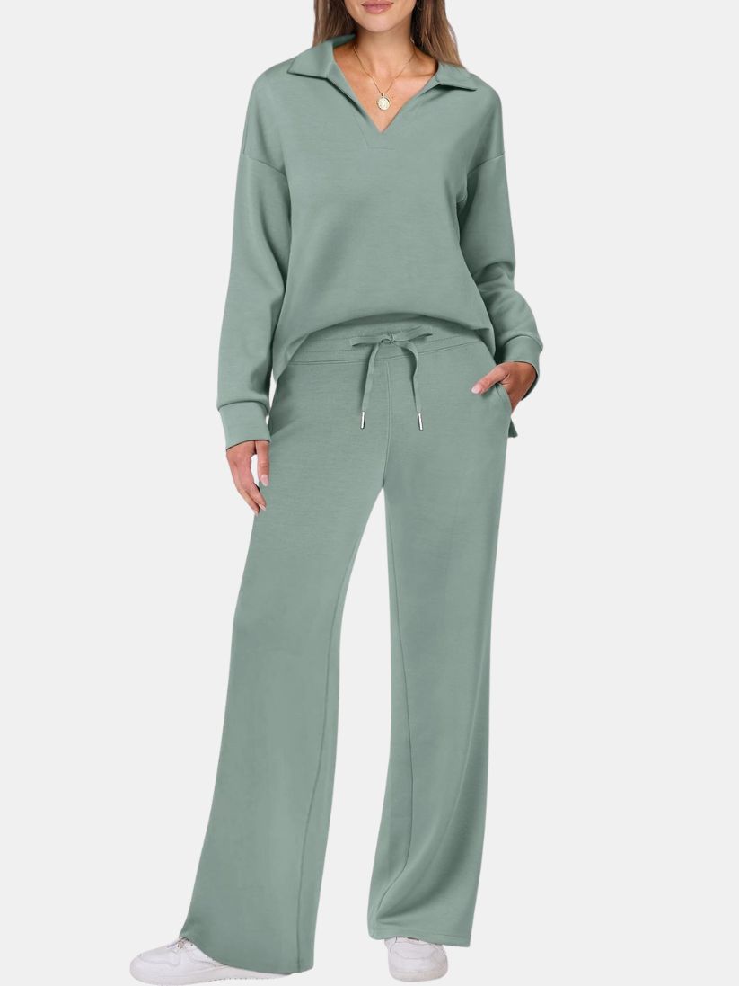 Florence | Signature Longline Sleeve Lounge Set with Trousers