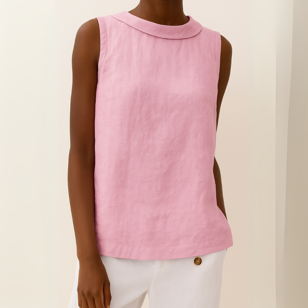 Charlotte | Sleeveless Collared Blouse