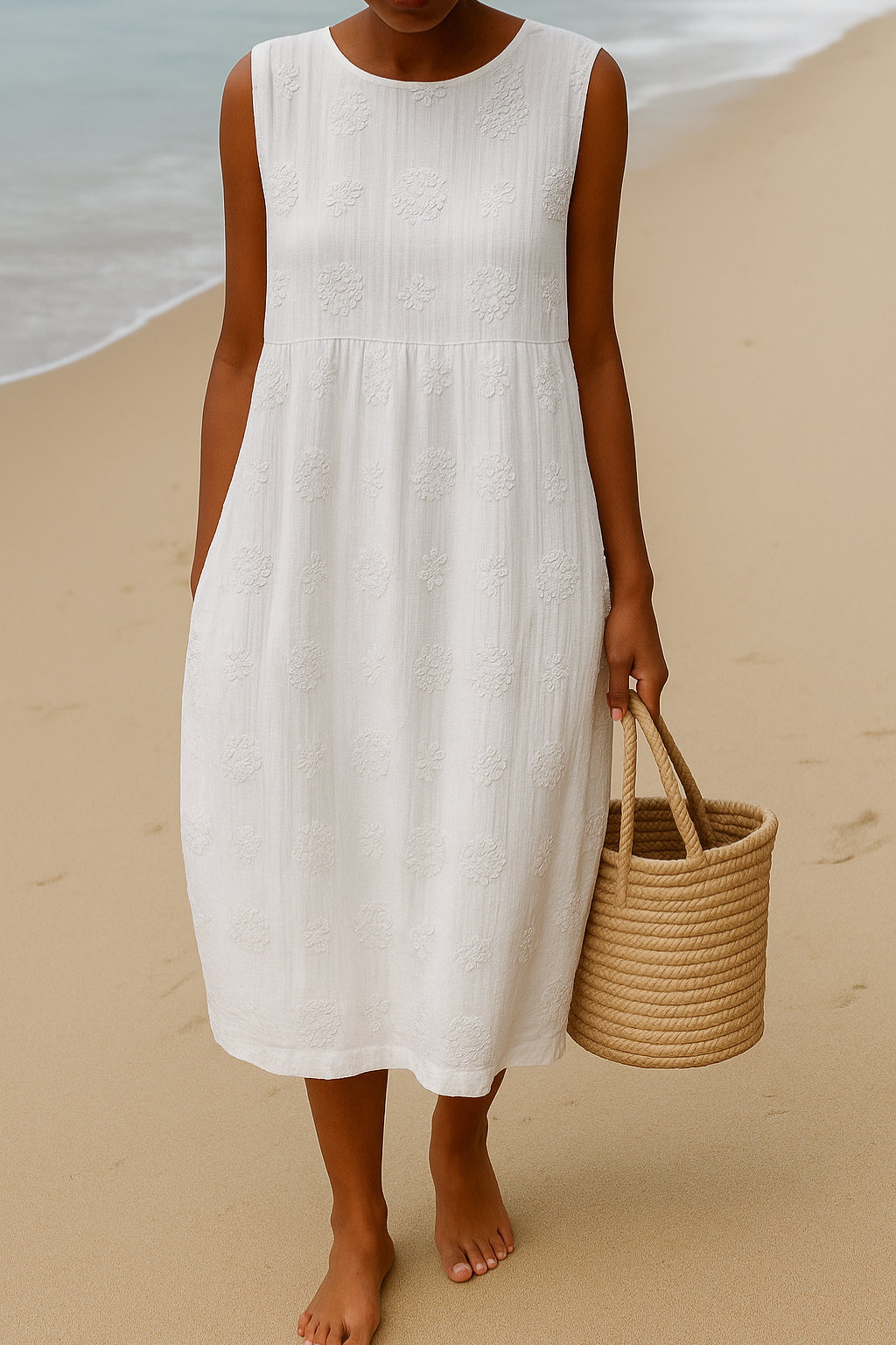 Poppy | Floral Boho Sleeveless Midi Dress