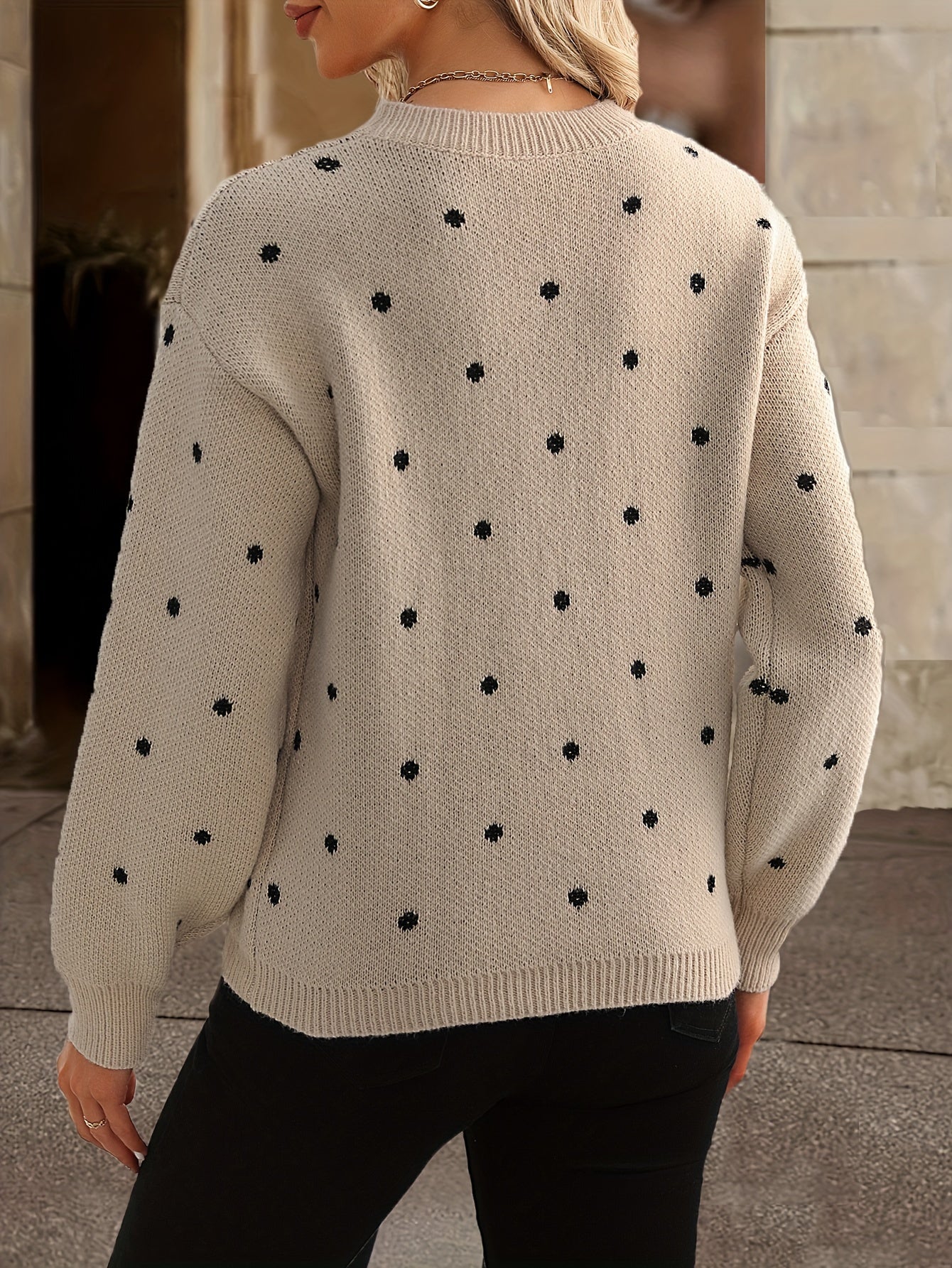 Charlotte | Polka Dot Knit Jumper