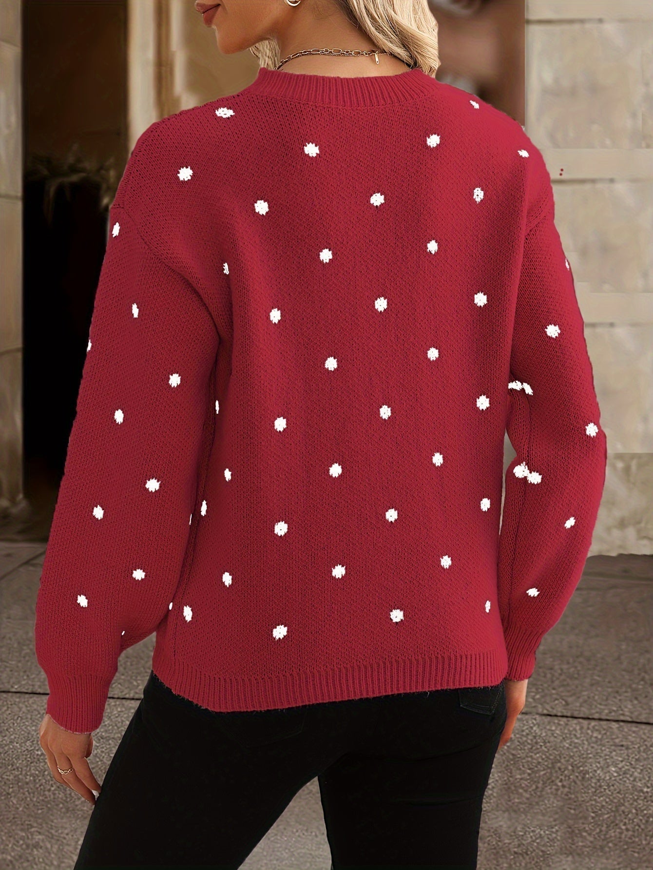 Charlotte | Polka Dot Knit Jumper