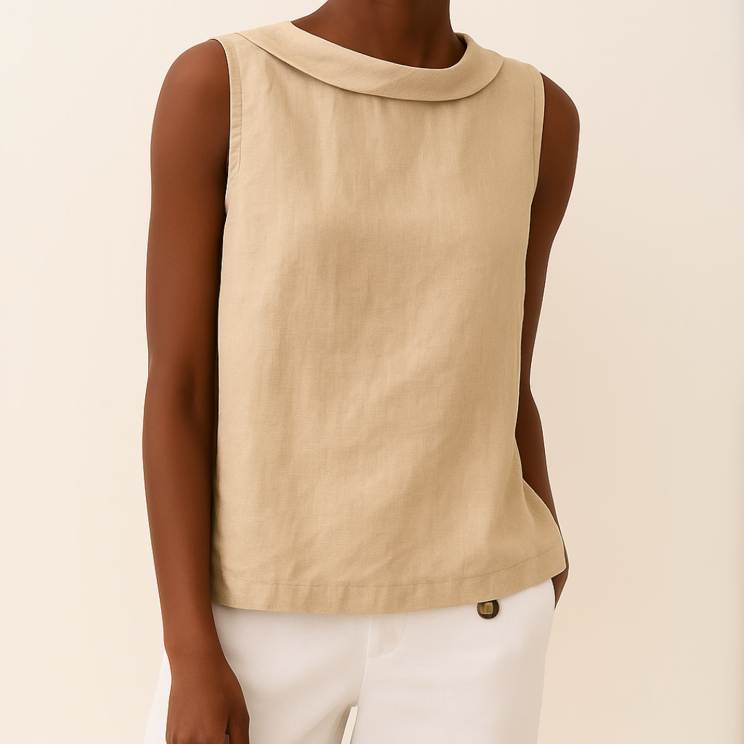 Charlotte | Sleeveless Collared Blouse